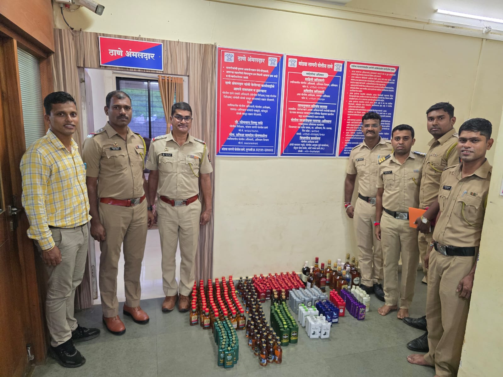 अवैध दारू विक्रीविरोधात मांडवा पोलिसांची कारवाई